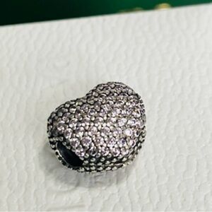 Authentic Pandora PAVÉ Pink double sided CZ’s CLIP